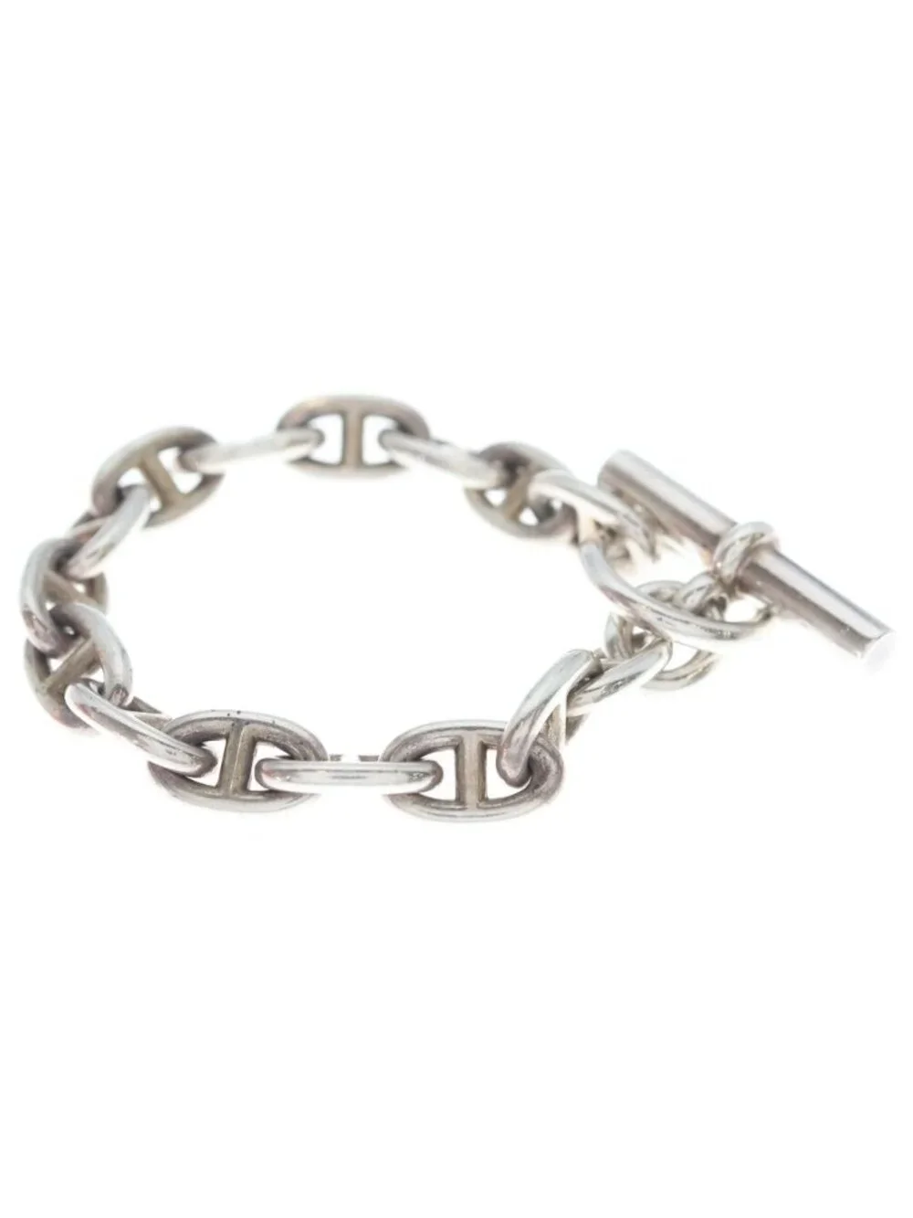 Hermes Chaine D'ancre MM 15 Pieces Bracelet Bangle Silver
